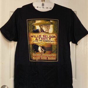 Willie Nelson Original Franks Bros' print tee "Guitarist.." print
